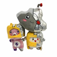 LED Foxy+Boxy+Rocky Cyborg Plush Toy-Lankybox Cyborg Series-LankyBot Plush Doll